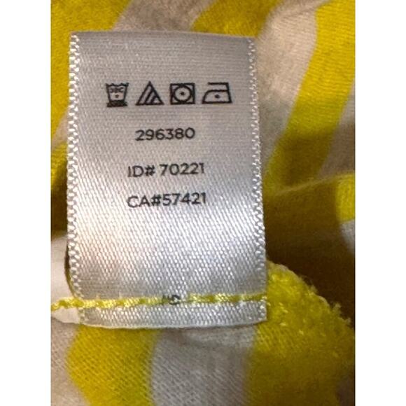 Ann Taylor Loft Shirt Yellow/White Striped Long Sleeve Size Petite Medium - Picture 6 of 6